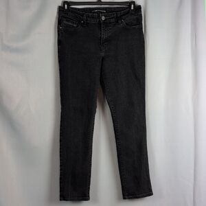 Levis Strauss Mid Rise Skinny Washed Black Size 12M‎